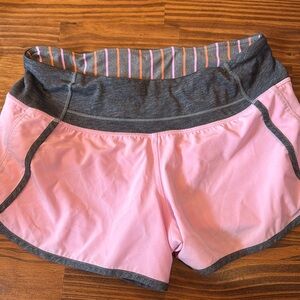 Lululemon Speed Up Shorts pink/Gray/Black Sz 6